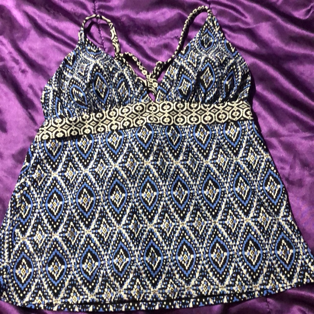 Criss cross bathing suit top